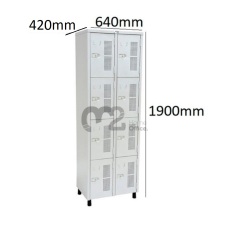 Roupeiro Para Vestiário RGRSP-4/8 Sobreposto com 8 Portas - com PITÃO - RCH